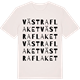 Vintage White t-shirt med Västra flaket ordlek t-shirt