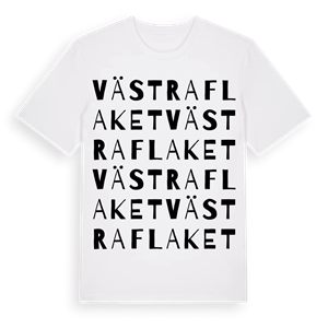 Västra flaket ordlek t-shirt – ekologisk bomull t-shirt från Pinshirt