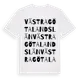White t-shirt med Västra Götalands Län ordlek t-shirt