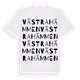 White t-shirt med Västra Hämmen ordlek t-shirt