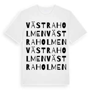 Västra Holmen ordlek t-shirt – ekologisk bomull t-shirt från Pinshirt