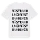 White t-shirt med Västra Holmen ordlek t-shirt