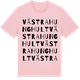 Pink Cotton t-shirt med Västra Hunghult ordlek t-shirt