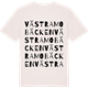 Vintage White t-shirt med Västra Mobäcken ordlek t-shirt