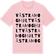 Pink Cotton t-shirt med Västra Moghult ordlek t-shirt