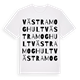 White t-shirt med Västra Moghult ordlek t-shirt