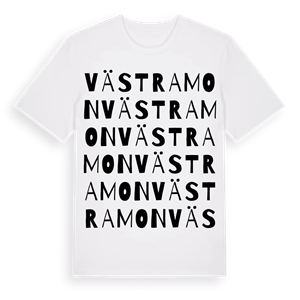 Västra Mon ordlek t-shirt – ekologisk bomull t-shirt från PinShirt