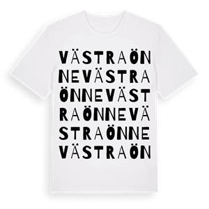 Västra Önne ordlek t-shirt – ekologisk bomull t-shirt från Pinshirt