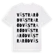 White t-shirt med Västra Röd ordlek t-shirt