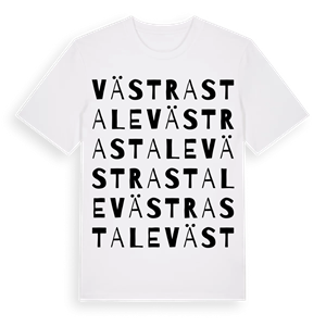 Västra Stale ordlek t-shirt – ekologisk bomull t-shirt från Pinshirt