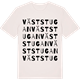 Vintage White t-shirt med Väststugan ordlek t-shirt