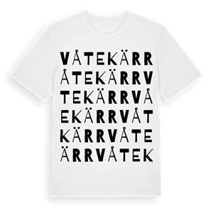 Våtekärr ordlek t-shirt – ekologisk bomull t-shirt från Pinshirt