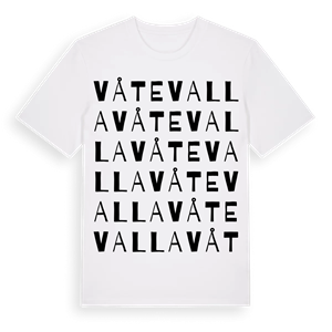 Våtevalla ordlek t-shirt – ekologisk bomull t-shirt från Pinshirt