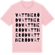 Pink Cotton t-shirt med Vattneröd ordlek t-shirt