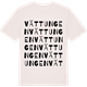 Vintage White t-shirt med Vättungen ordlek t-shirt