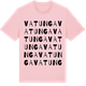 Pink Cotton t-shirt med Vatunga ordlek t-shirt