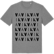 Mid Heather Gray t-shirt med Vavik ordlek t-shirt
