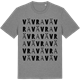 Mid Heather Gray t-shirt med Vävra ordlek t-shirt