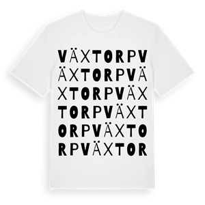 Växtorp ordlek t-shirt – ekologisk bomull t-shirt från Pinshirt