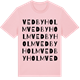 Pink Cotton t-shirt med Vedbyholm ordlek t-shirt