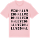 Pink Cotton t-shirt med Vedhall ordlek t-shirt