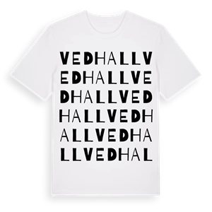 Vedhall ordlek t-shirt – ekologisk bomull t-shirt från Pinshirt