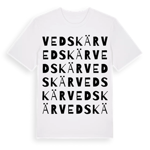 Vedskär ordlek t-shirt – ekologisk bomull t-shirt från Pinshirt