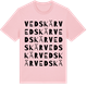 Pink Cotton t-shirt med Vedskär ordlek t-shirt