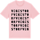 Pink Cotton t-shirt med Vegestorp ordlek t-shirt