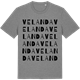 Mid Heather Gray t-shirt med Velanda ordlek t-shirt