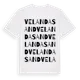 White t-shirt med Velanda Sand ordlek t-shirt