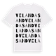 White t-shirt med Velanda sand ordlek t-shirt
