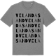 Mid Heather Gray t-shirt med Velanda sand ordlek t-shirt