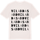 Vintage White t-shirt med Velanda sand ordlek t-shirt