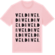 Pink Cotton t-shirt med Veld B ordlek t-shirt