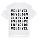 White t-shirt med Veld B ordlek t-shirt