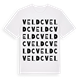 White t-shirt med Veld C ordlek t-shirt