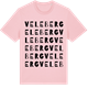 Pink Cotton t-shirt med Veleberg ordlek t-shirt