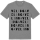 Mid Heather Gray t-shirt med Velinga ordlek t-shirt