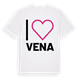 White t-shirt med Jag älskar Vena t-shirt stort tryck