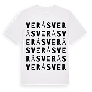 Verås ordlek t-shirt – ekologisk bomull t-shirt från Pinshirt
