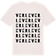 Vintage White t-shirt med Verle ordlek t-shirt