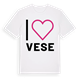 White t-shirt med Jag älskar Vese t-shirt stort tryck