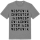 Mid Heather Gray t-shirt med Vesteviken ordlek t-shirt