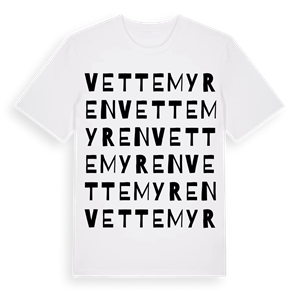 Vettemyren ordlek t-shirt – ekologisk bomull t-shirt från Pinshirt