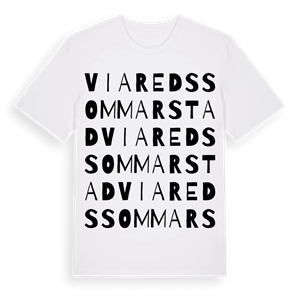 Viareds sommarstad ordlek t-shirt – ekologisk bomull t-shirt från Pinshirt