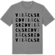 Mid Heather Gray t-shirt med Vibäcksred ordlek t-shirt