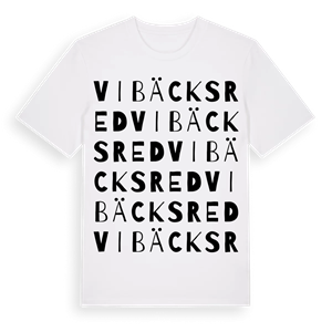 Vibäcksred ordlek t-shirt – ekologisk bomull t-shirt från Pinshirt