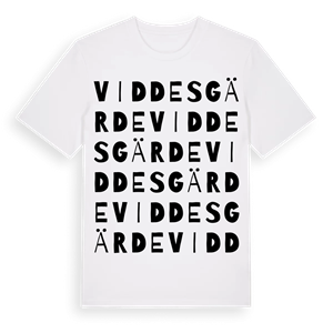 Viddesgärde ordlek t-shirt – ekologisk bomull t-shirt från Pinshirt