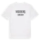 White t-shirt med Videberg i Sverige t-shirt